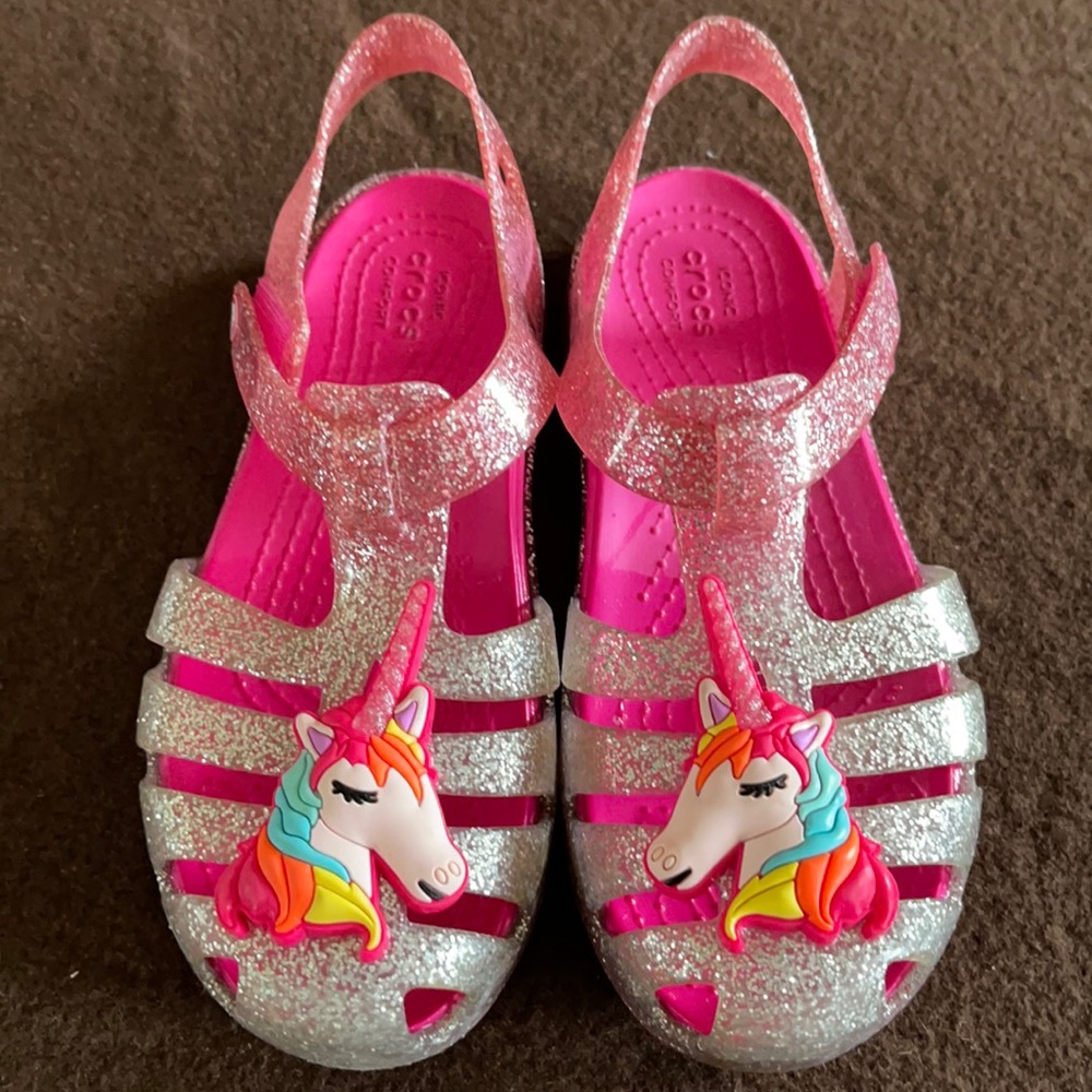 CROCS unicorn glitter sandals
